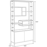 Stamos Iron Framed Wooden Bookcase