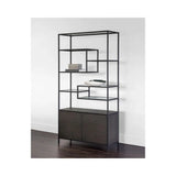 Stamos Iron Framed Wooden Bookcase