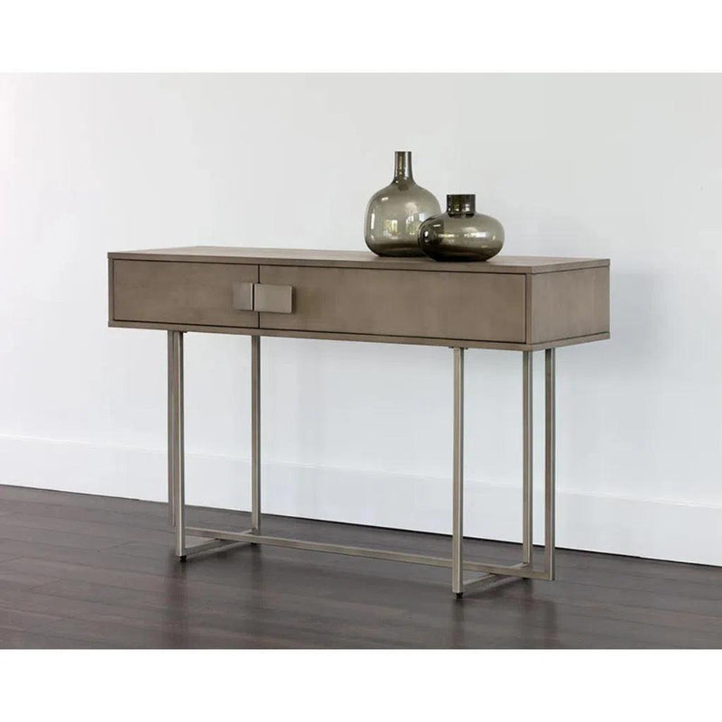 Jade Wooden Rectangular Console Table