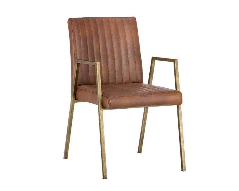 Homer Leather Upholstered Dining Armchair