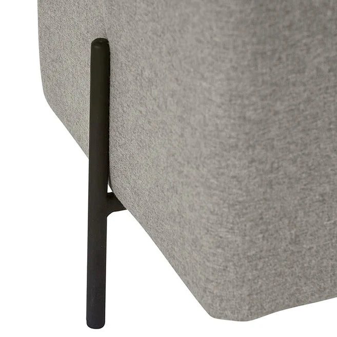 Heston Ottoman - Black - Durable And Easy To Clean Fabric