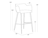 Griffin Leather Upholstered Modern Barstool