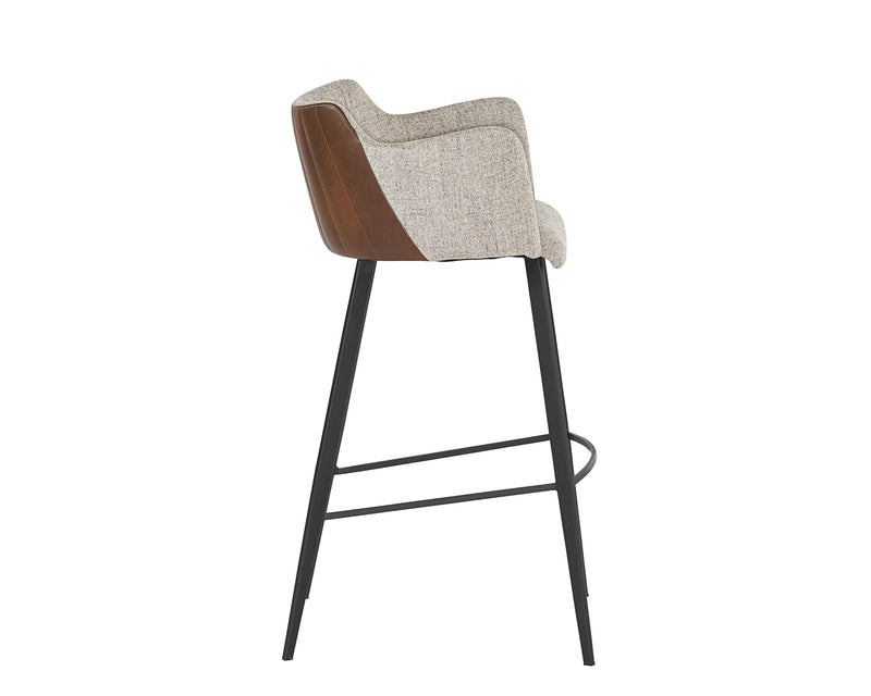 Griffin Leather Upholstered Modern Barstool