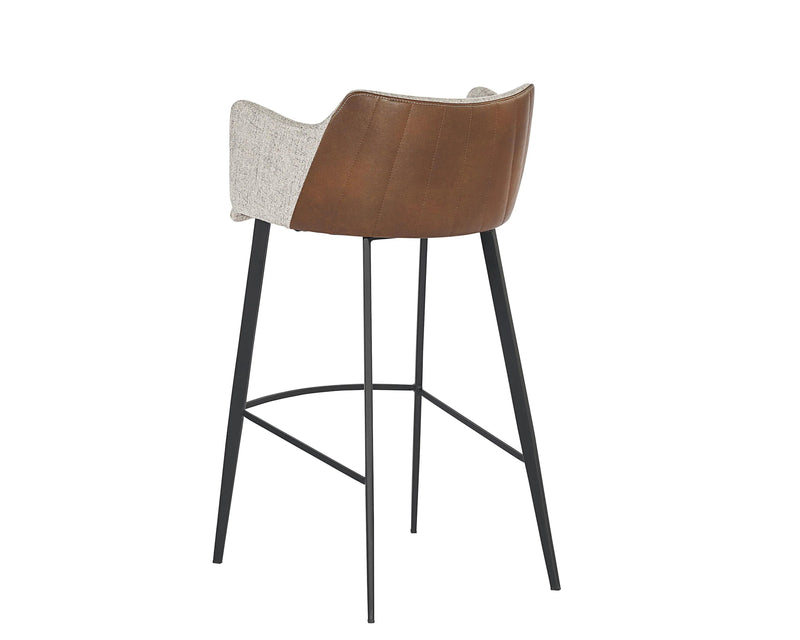 Griffin Leather Upholstered Modern Barstool