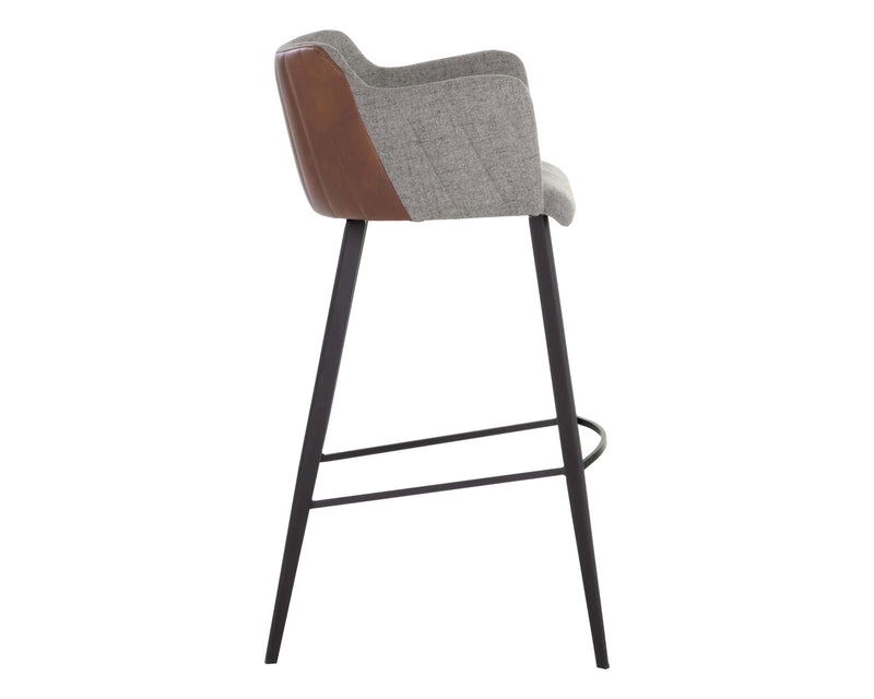 Griffin Leather Upholstered Modern Barstool