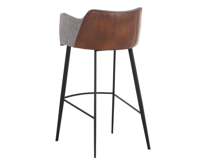 Griffin Leather Upholstered Modern Barstool