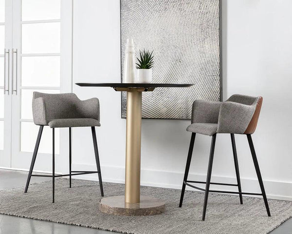 Griffin Leather Upholstered Modern Counter Stool