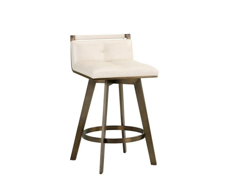 Arizona Leather Upholstered Swivel Counter Stool