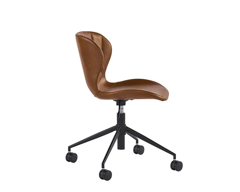 Arabella Leather Upholstered Armless Office Chair