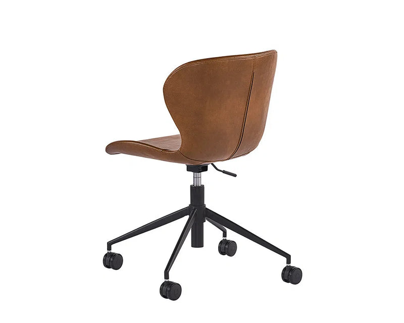 Arabella Leather Upholstered Armless Office Chair