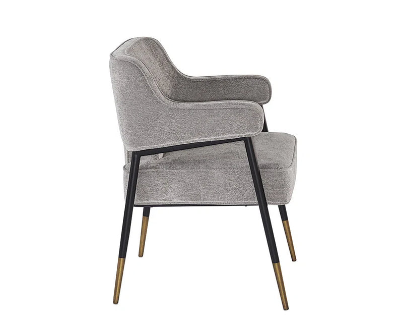 Derome Leather Upholstered Dining Armchair