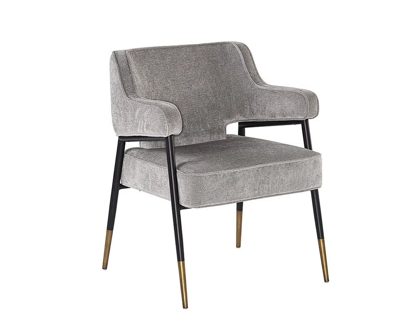 Derome Leather Upholstered Dining Armchair