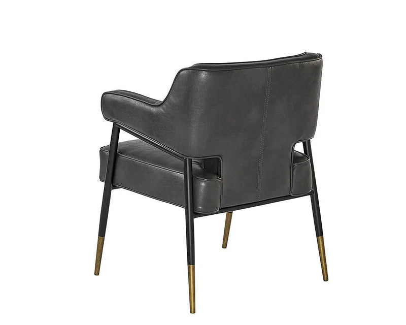 Derome Leather Upholstered Dining Armchair