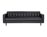 Donnie Leather Upholstered Classic Sofa