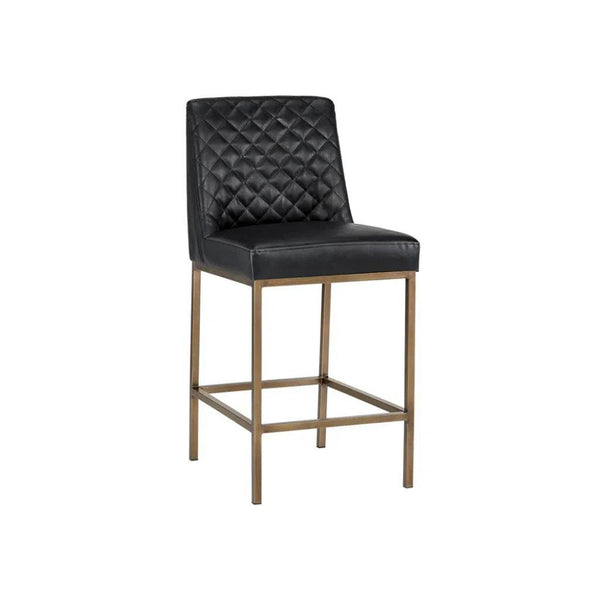 Leighland Leather Upholstered Classic Counter Stool