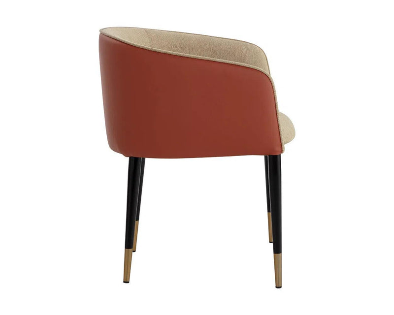 Asher Leather Upholstered Dining Armchair