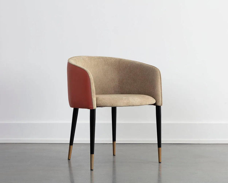 Asher Leather Upholstered Dining Armchair