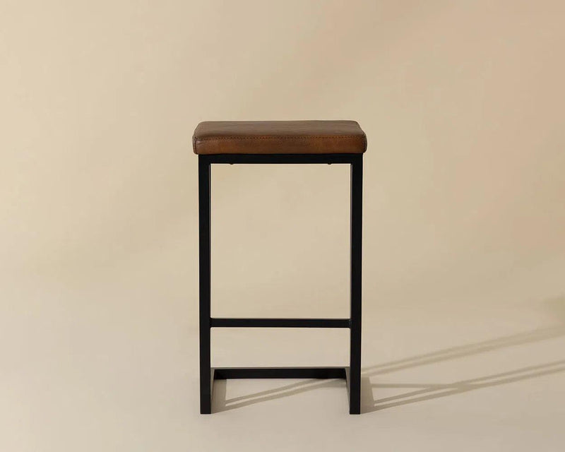 Boone Leather Upholstered Counter Stool (Set Of 2)