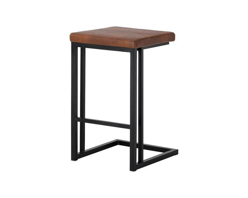 Boone Leather Upholstered Counter Stool (Set Of 2)