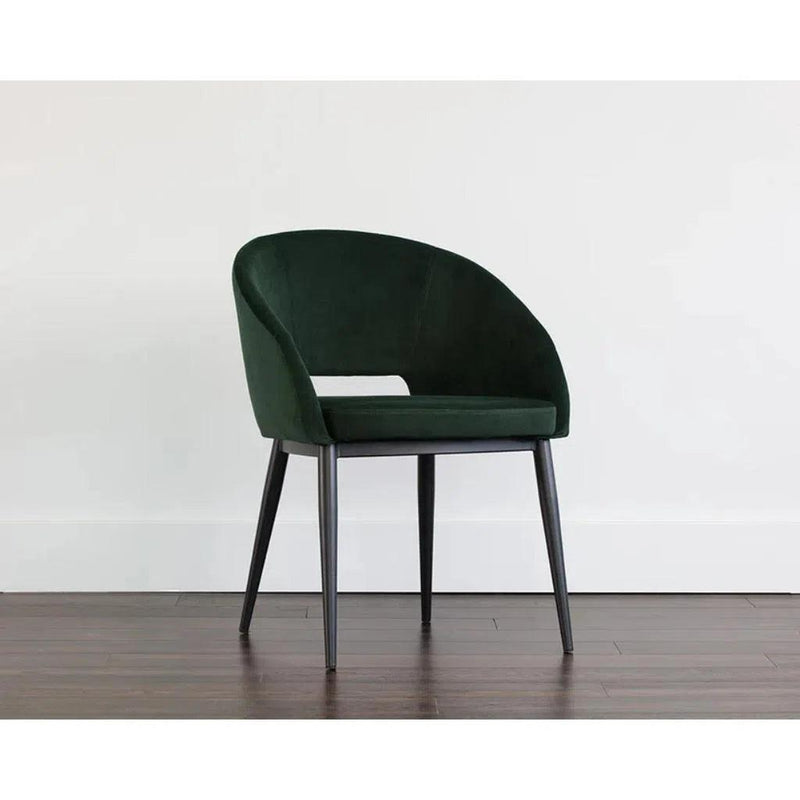 Thatcher Leather Upholstered Armless Dining Armchair