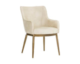 Franklin Leather Upholstered Modern Dining Armchair