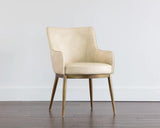 Franklin Leather Upholstered Modern Dining Armchair