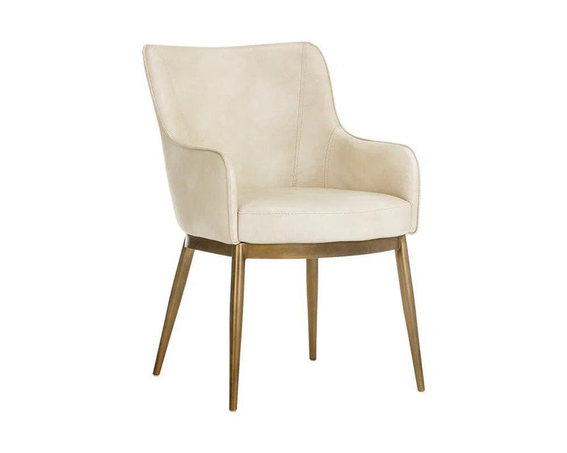 Franklin Leather Upholstered Modern Dining Armchair