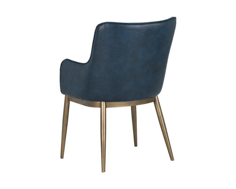 Franklin Leather Upholstered Modern Dining Armchair