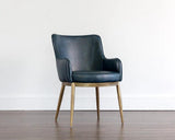 Franklin Leather Upholstered Modern Dining Armchair