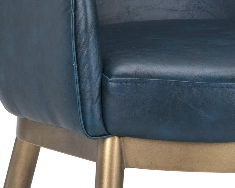 Franklin Leather Upholstered Modern Dining Armchair