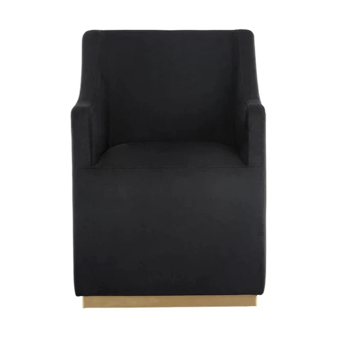 Zane Fabric Upholstered Wheeled Dining Chair