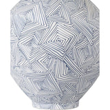 10.5" Zag Porcelain Blue Vase - LOOMLAN - Currey & Co - Vases & Jars