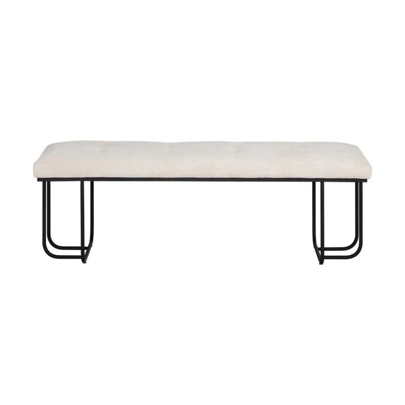 Maverick Leather Upholstered Stylish Backless Bench