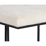 Maverick Leather Upholstered Stylish Backless Bench