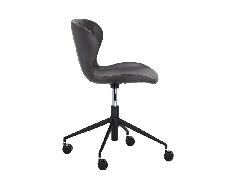 Arabella Leather Upholstered Armless Office Chair