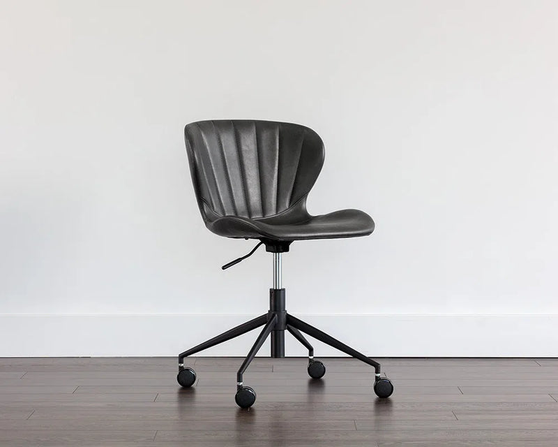 Arabella Leather Upholstered Armless Office Chair