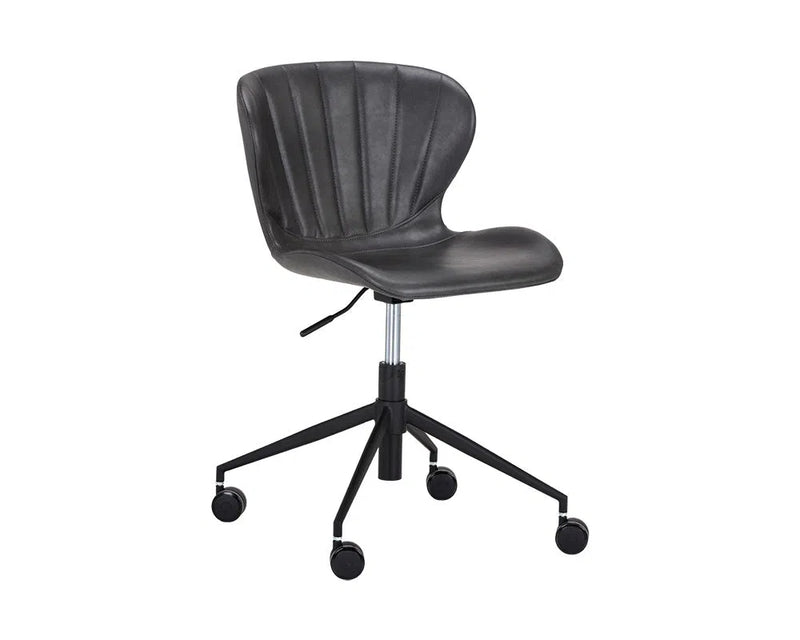 Arabella Leather Upholstered Armless Office Chair