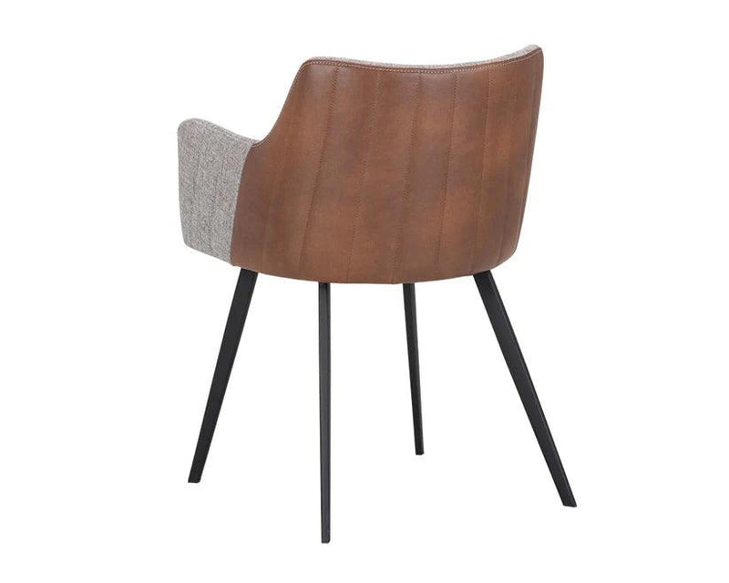 Griffin Leather Upholstered Modern Dining Armchair