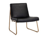 Anton Leather Upholstered Armless Lounge Chair