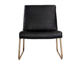 Anton Leather Upholstered Armless Lounge Chair