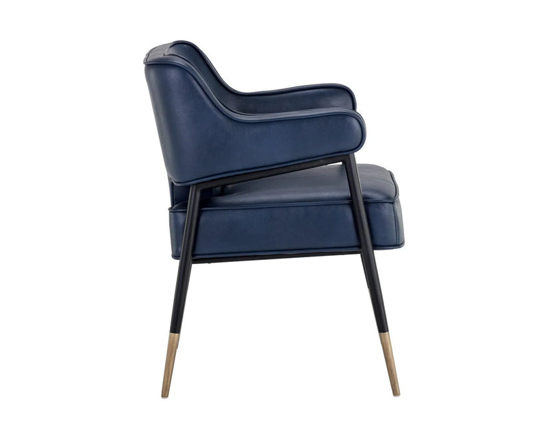 Derome Leather Upholstered Dining Armchair