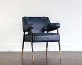 Derome Leather Upholstered Dining Armchair