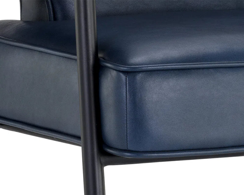 Derome Leather Upholstered Dining Armchair