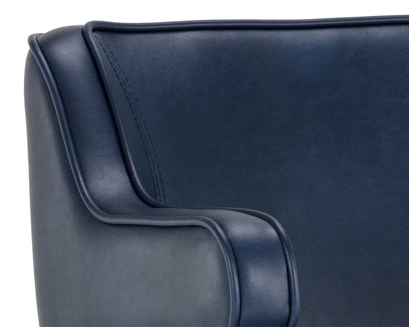 Derome Leather Upholstered Dining Armchair