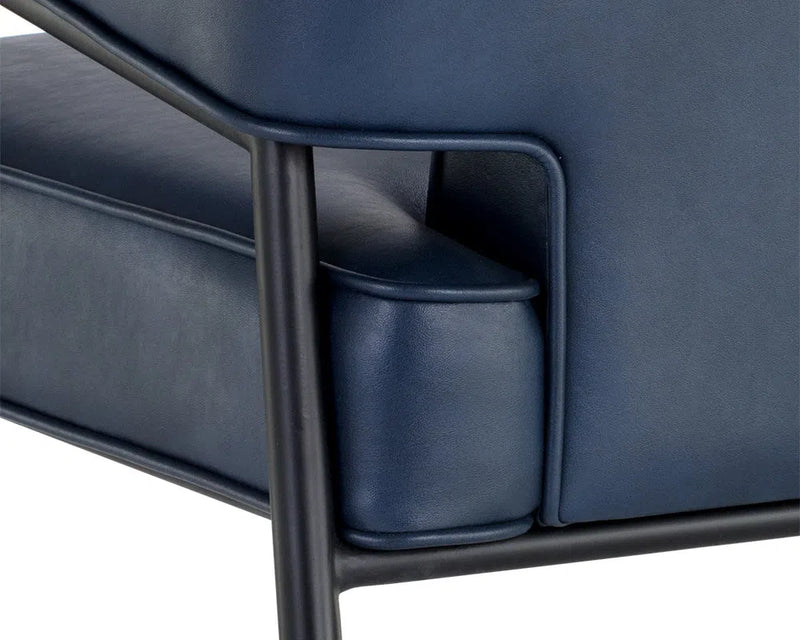 Derome Leather Upholstered Dining Armchair