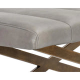 Kammi Leather Upholstered Backless Bench