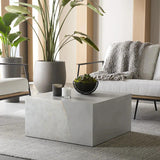 Kyson Coffee Table Silver Modern Concrete Design