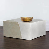 Kyson Coffee Table Silver Modern Concrete Design