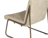 Anton Leather Upholstered Armless Lounge Chair