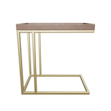 Arden C-Shaped Wooden Rectangular Side Table